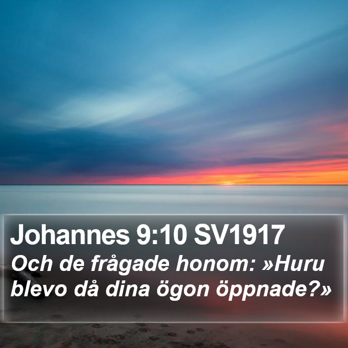 Johannes 9:10 SV1917 Bible Study