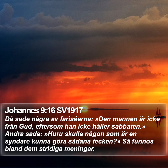 Johannes 9:16 SV1917 Bible Study