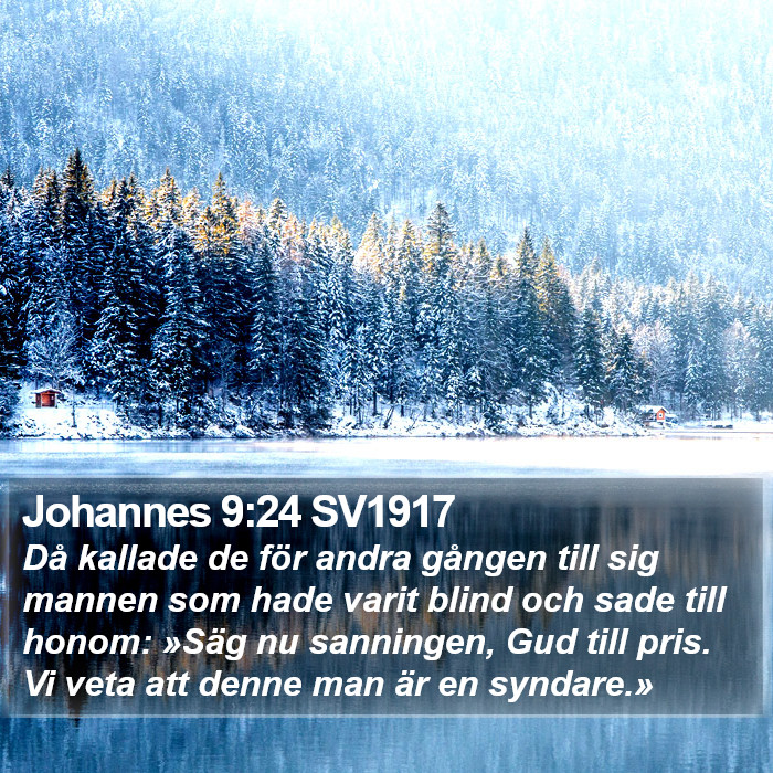 Johannes 9:24 SV1917 Bible Study