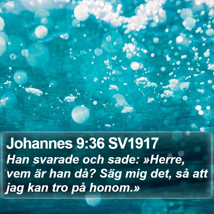 Johannes 9:36 SV1917 Bible Study