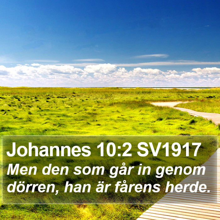 Johannes 10:2 SV1917 Bible Study