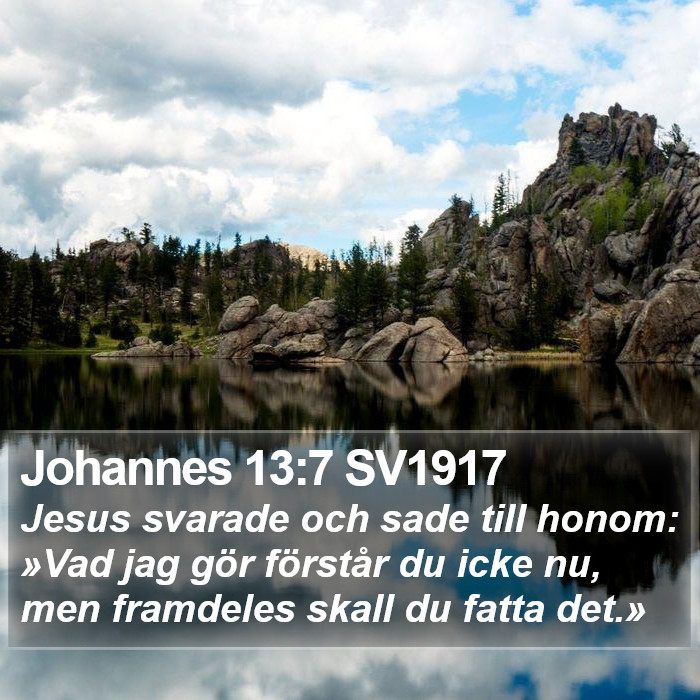 Johannes 13:7 SV1917 Bible Study