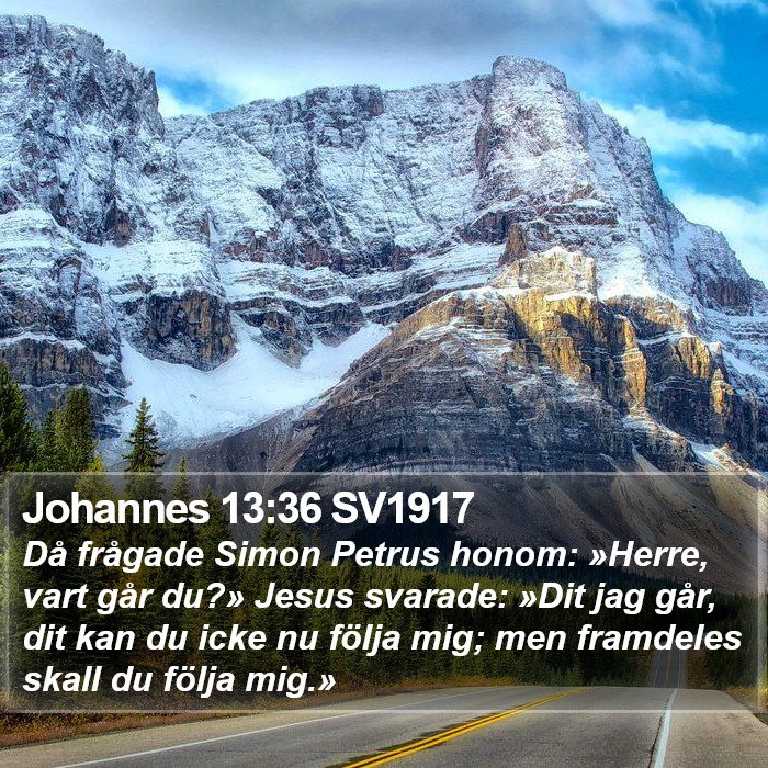 Johannes 13:36 SV1917 Bible Study