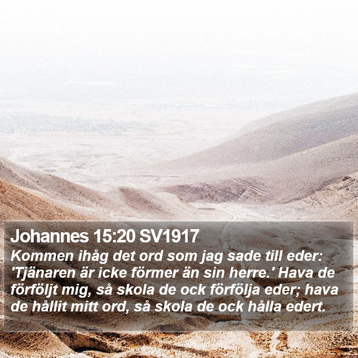 Johannes 15:20 SV1917 Bible Study