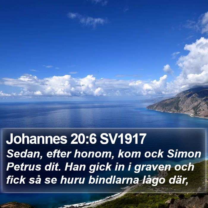 Johannes 20:6 SV1917 Bible Study