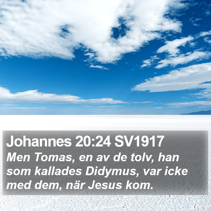 Johannes 20:24 SV1917 Bible Study