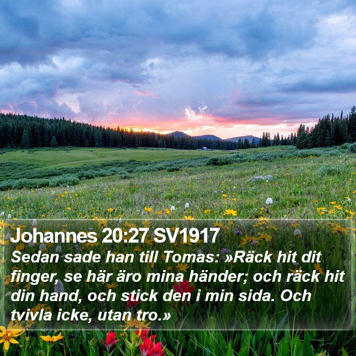 Johannes 20:27 SV1917 Bible Study