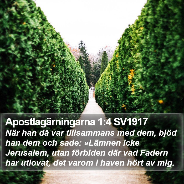 Apostlagärningarna 1:4 SV1917 Bible Study