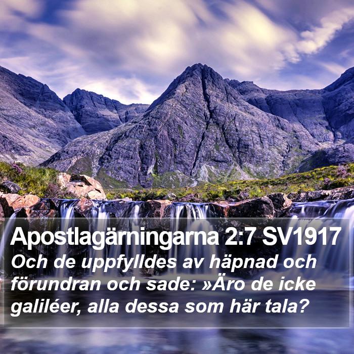 Apostlagärningarna 2:7 SV1917 Bible Study