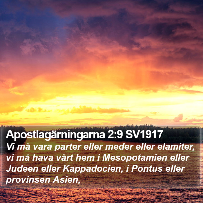 Apostlagärningarna 2:9 SV1917 Bible Study