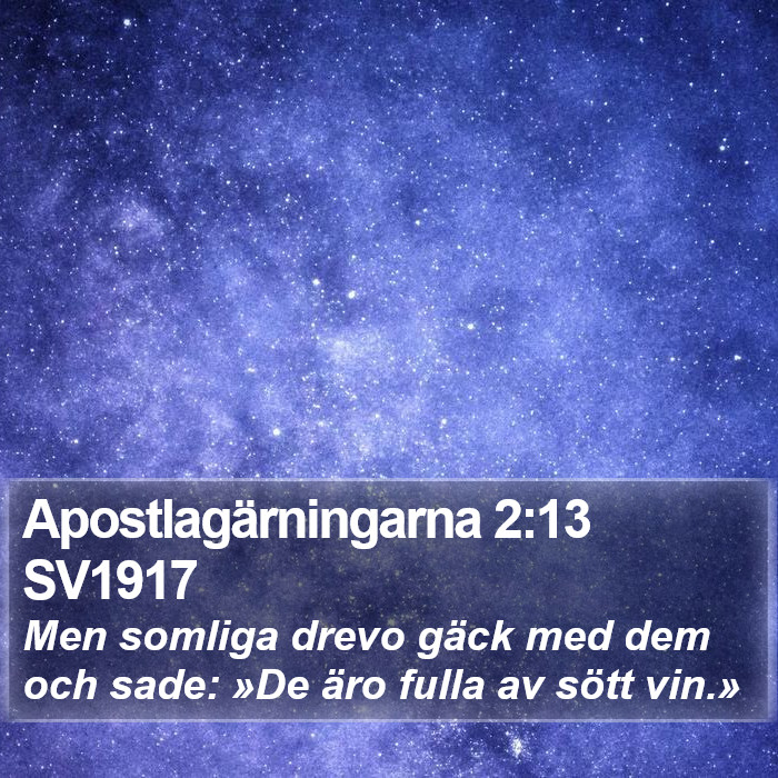 Apostlagärningarna 2:13 SV1917 Bible Study