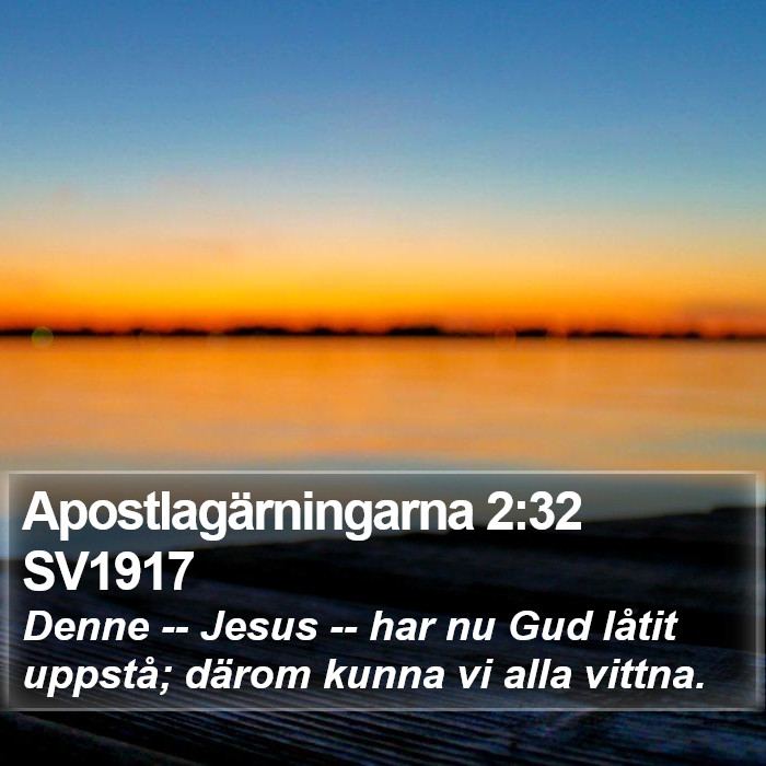 Apostlagärningarna 2:32 SV1917 Bible Study