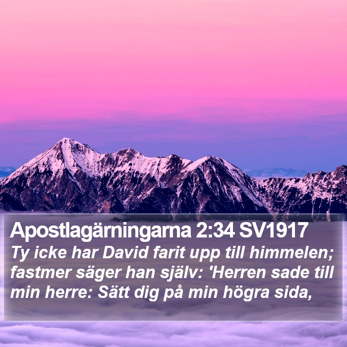 Apostlagärningarna 2:34 SV1917 Bible Study