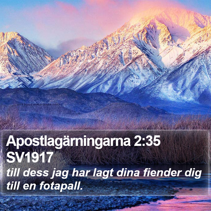 Apostlagärningarna 2:35 SV1917 Bible Study