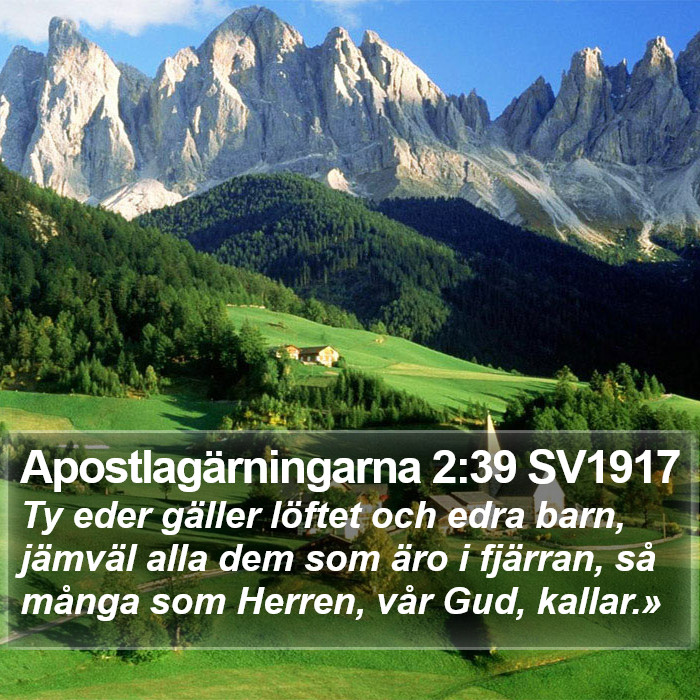 Apostlagärningarna 2:39 SV1917 Bible Study