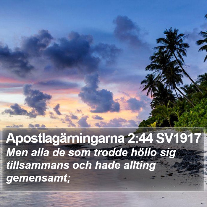 Apostlagärningarna 2:44 SV1917 Bible Study