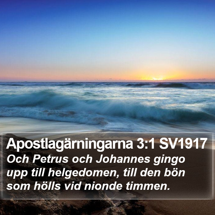 Apostlagärningarna 3:1 SV1917 Bible Study