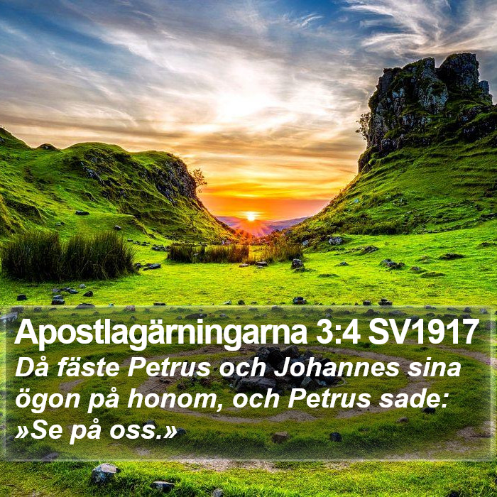 Apostlagärningarna 3:4 SV1917 Bible Study