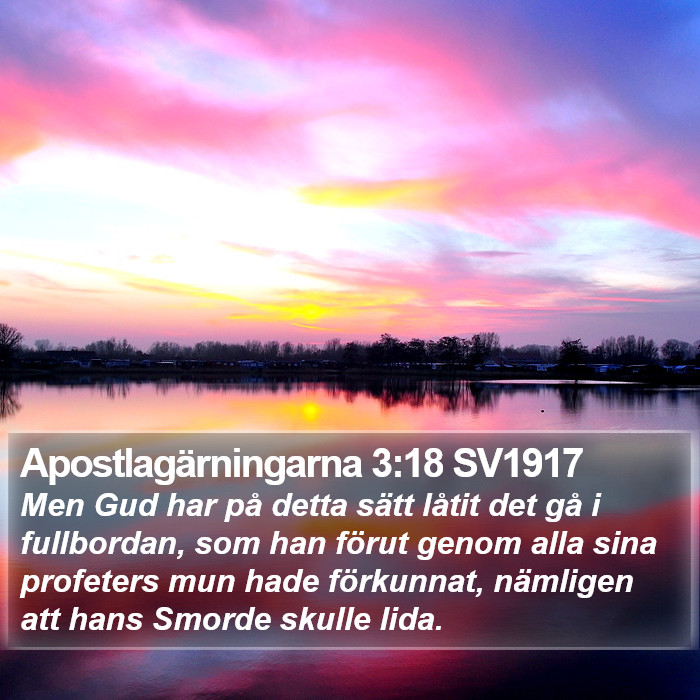 Apostlagärningarna 3:18 SV1917 Bible Study