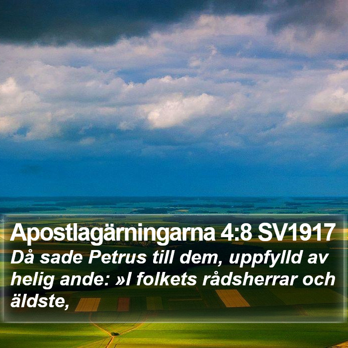 Apostlagärningarna 4:8 SV1917 Bible Study