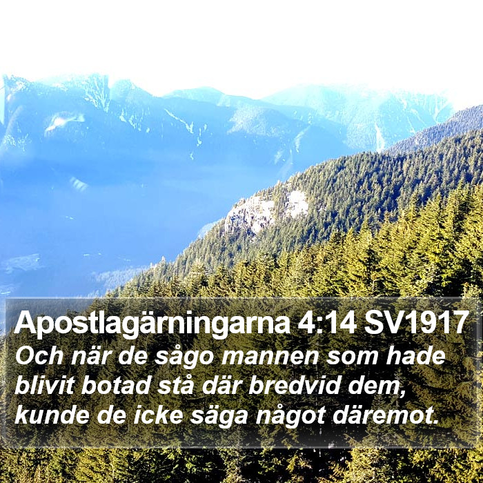 Apostlagärningarna 4:14 SV1917 Bible Study