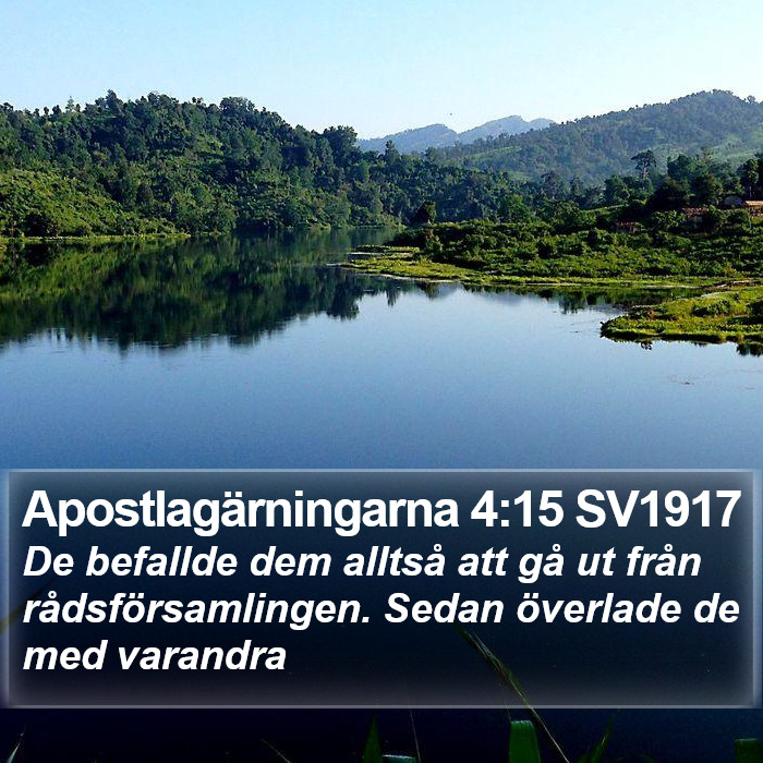 Apostlagärningarna 4:15 SV1917 Bible Study