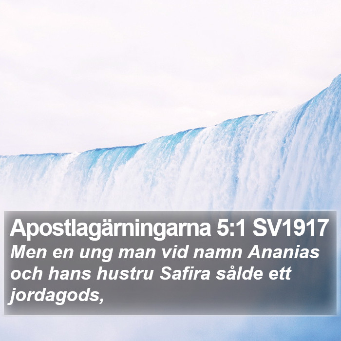 Apostlagärningarna 5:1 SV1917 Bible Study