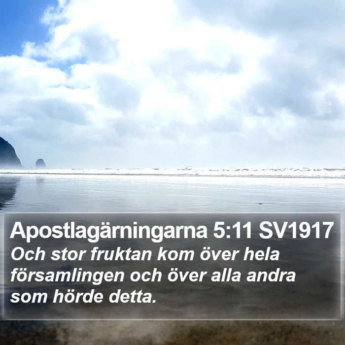 Apostlagärningarna 5:11 SV1917 Bible Study