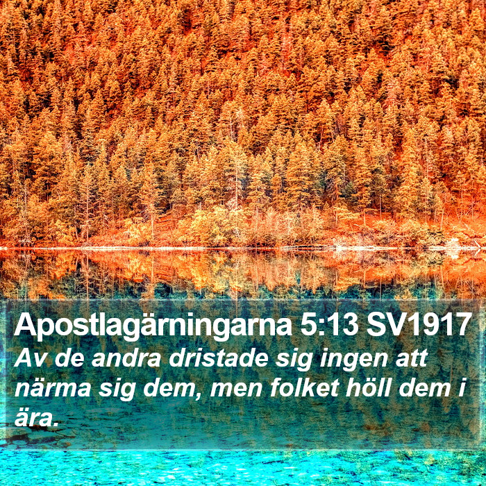 Apostlagärningarna 5:13 SV1917 Bible Study