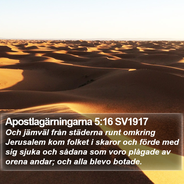 Apostlagärningarna 5:16 SV1917 Bible Study