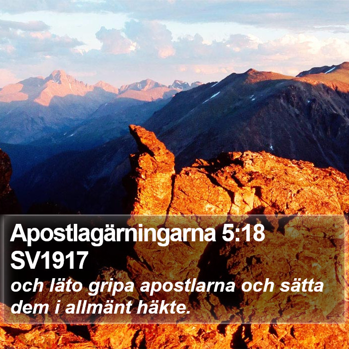 Apostlagärningarna 5:18 SV1917 Bible Study