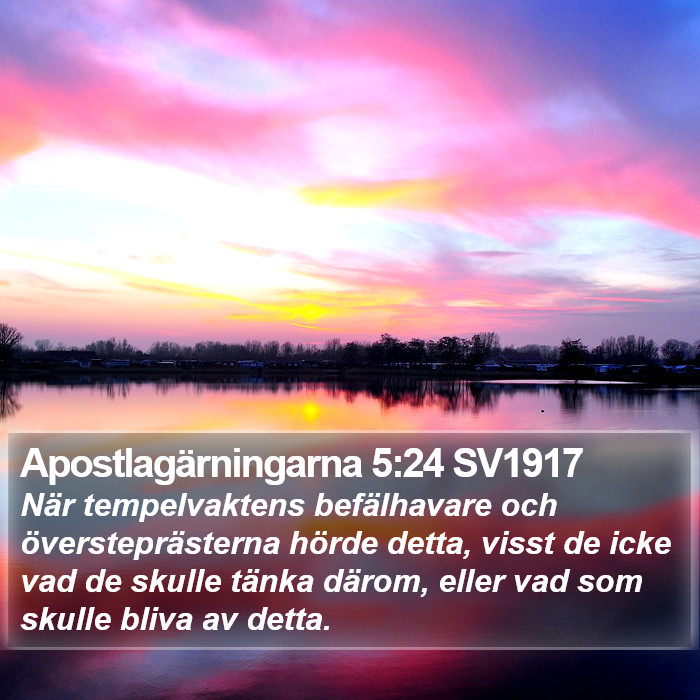 Apostlagärningarna 5:24 SV1917 Bible Study