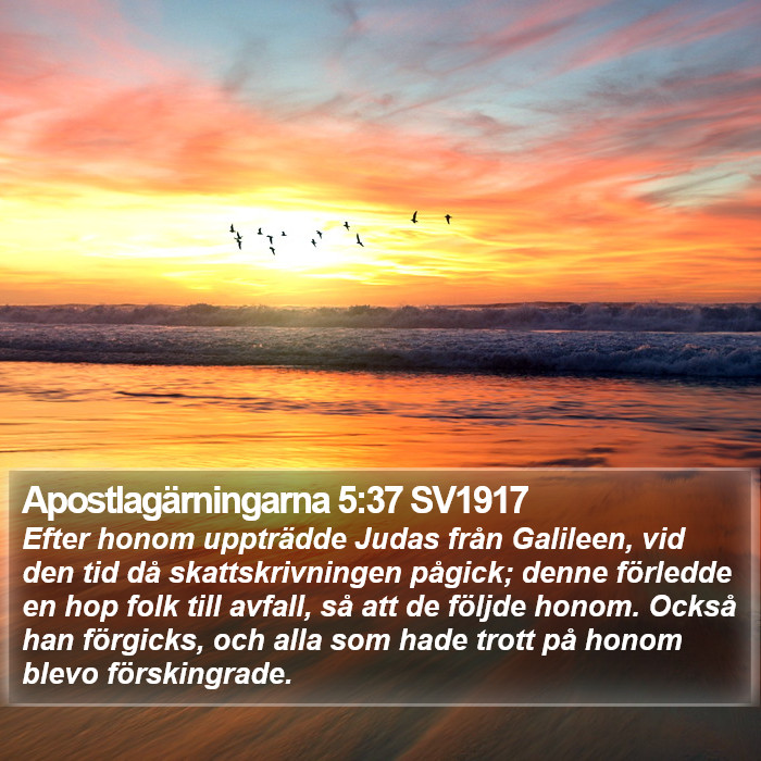 Apostlagärningarna 5:37 SV1917 Bible Study