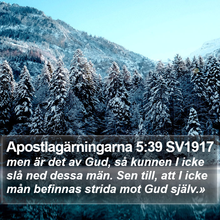 Apostlagärningarna 5:39 SV1917 Bible Study