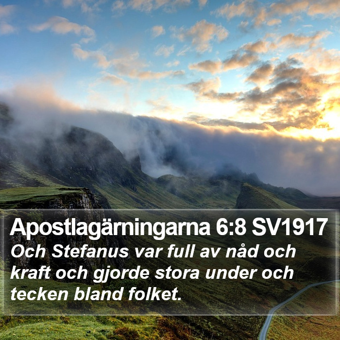 Apostlagärningarna 6:8 SV1917 Bible Study