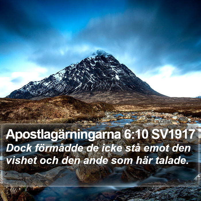 Apostlagärningarna 6:10 SV1917 Bible Study