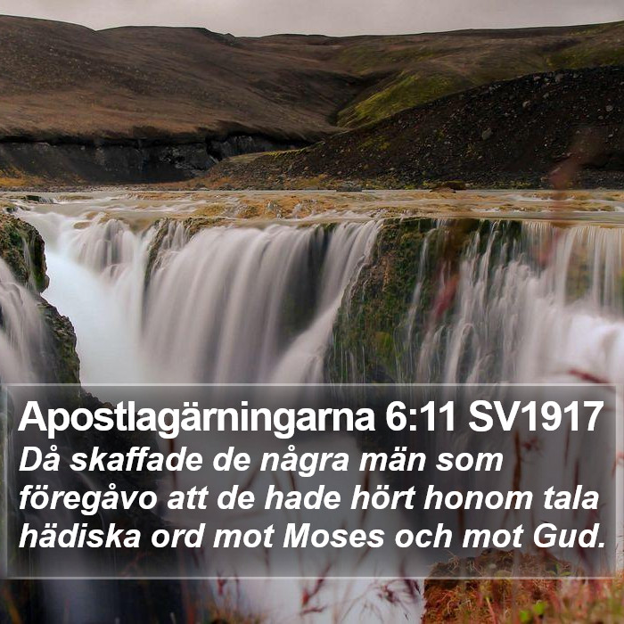 Apostlagärningarna 6:11 SV1917 Bible Study