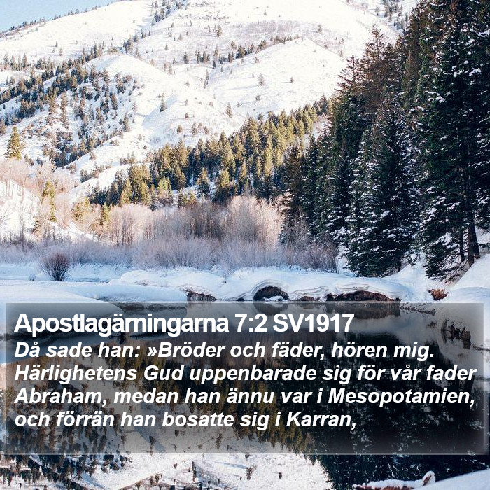 Apostlagärningarna 7:2 SV1917 Bible Study