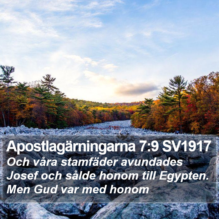 Apostlagärningarna 7:9 SV1917 Bible Study