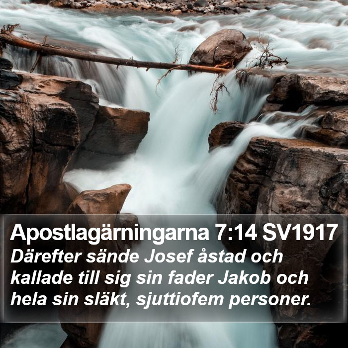 Apostlagärningarna 7:14 SV1917 Bible Study