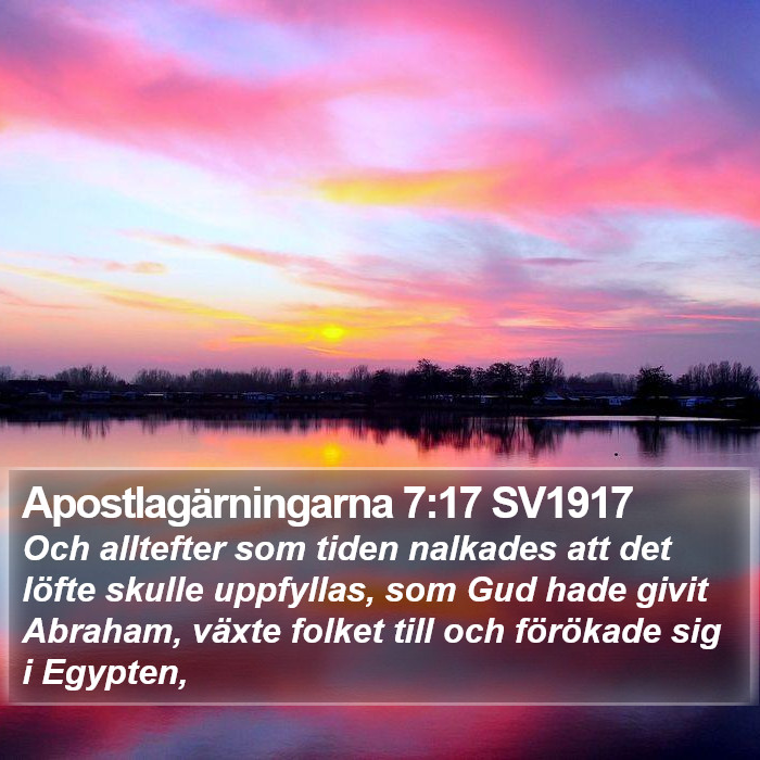 Apostlagärningarna 7:17 SV1917 Bible Study