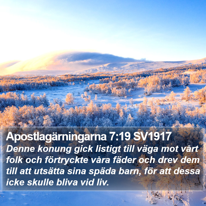 Apostlagärningarna 7:19 SV1917 Bible Study