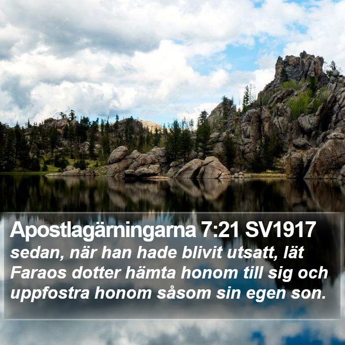 Apostlagärningarna 7:21 SV1917 Bible Study