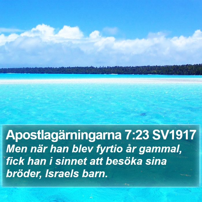 Apostlagärningarna 7:23 SV1917 Bible Study