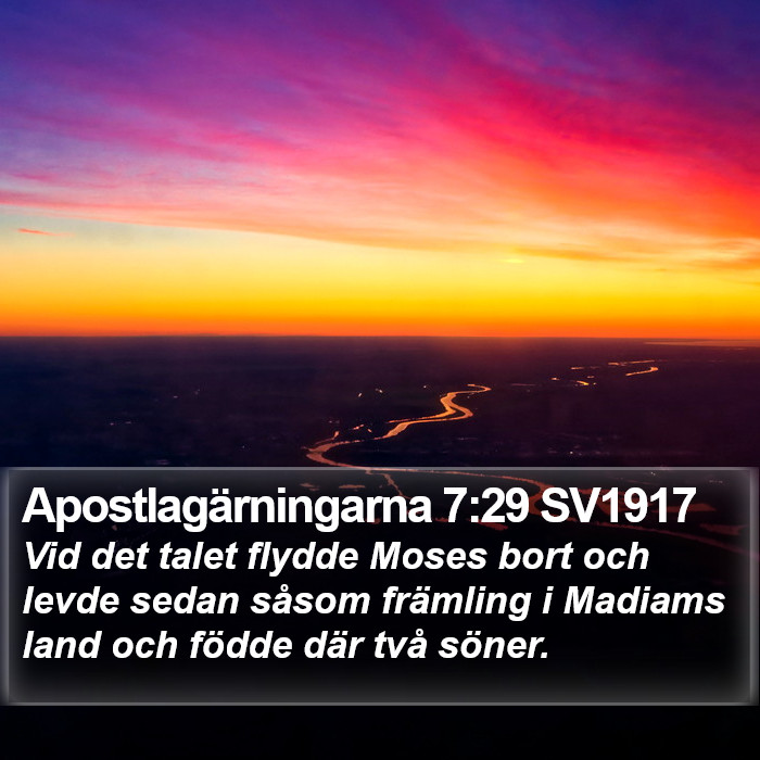 Apostlagärningarna 7:29 SV1917 Bible Study