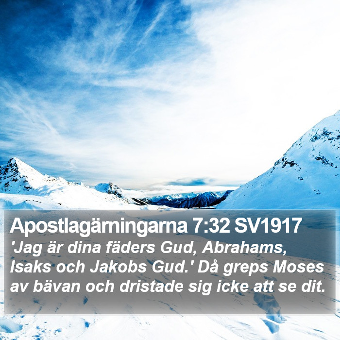 Apostlagärningarna 7:32 SV1917 Bible Study