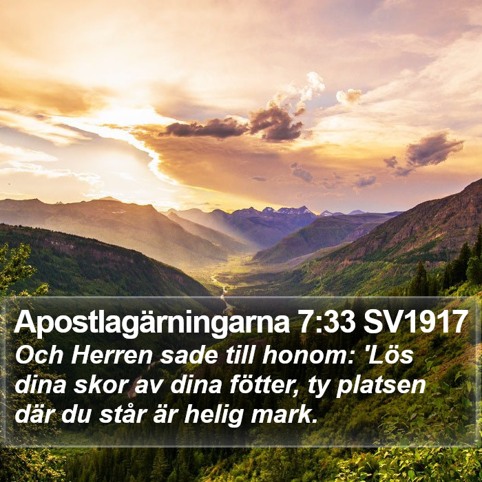 Apostlagärningarna 7:33 SV1917 Bible Study