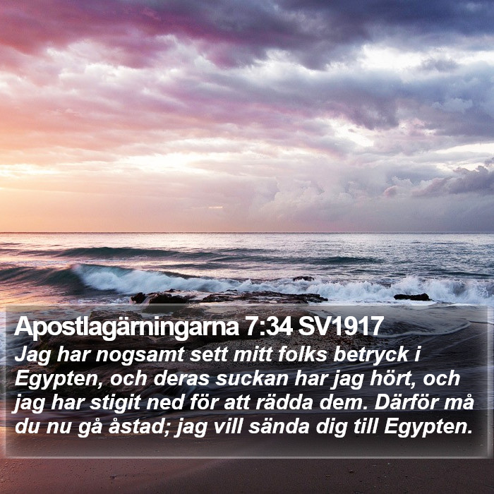 Apostlagärningarna 7:34 SV1917 Bible Study