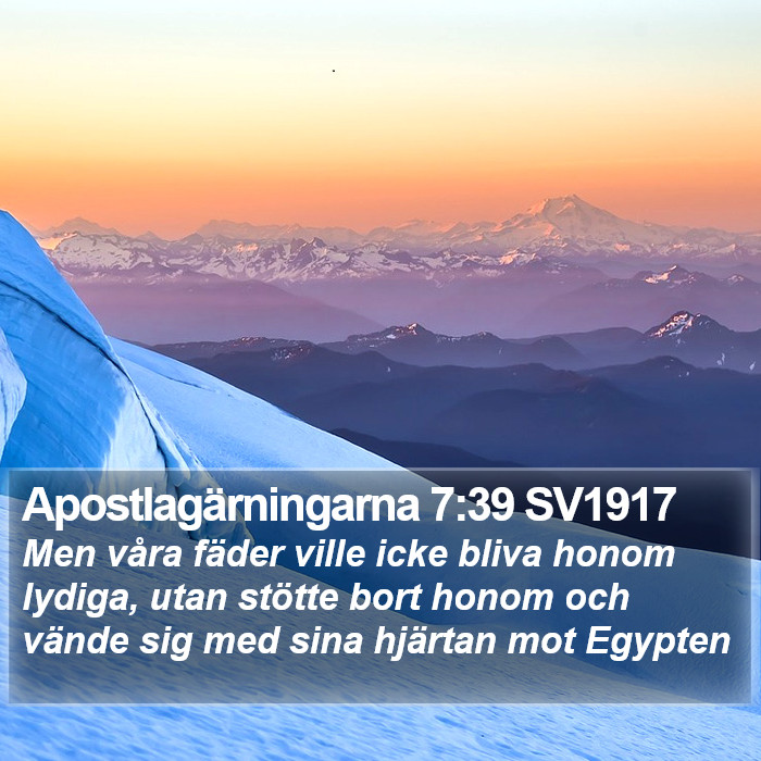 Apostlagärningarna 7:39 SV1917 Bible Study