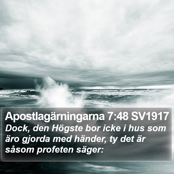 Apostlagärningarna 7:48 SV1917 Bible Study